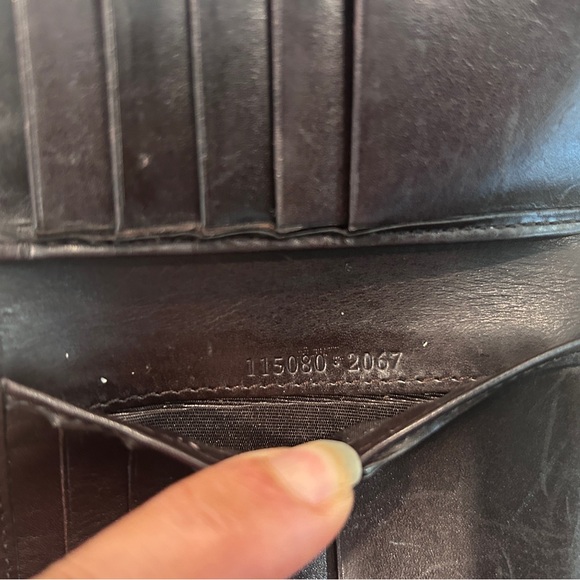 Vintage Gucci Brown Monogram Wallet with Red and Green Stripe - Picture 5 of 5